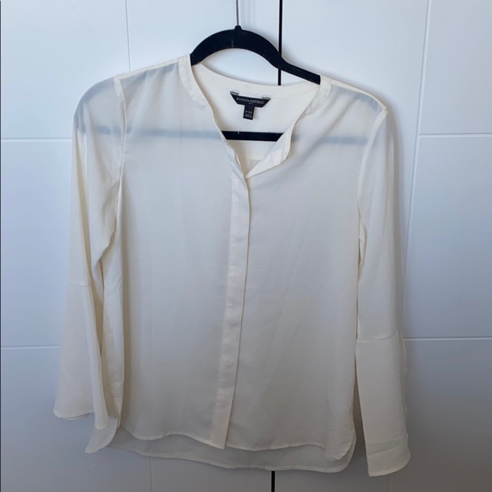 Banana Republic cream blouse